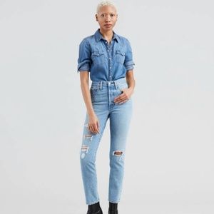 Levi’s 501 Skinny Jeans W27 X L28 Light Wash Distressed